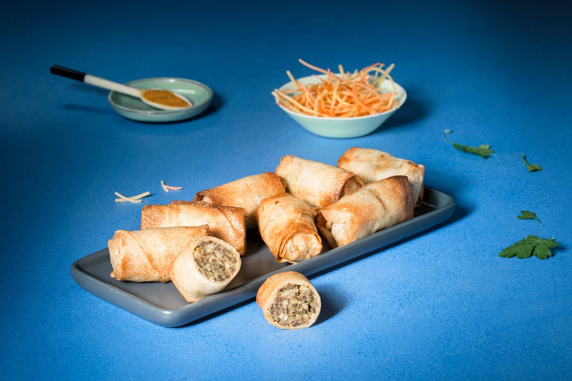 Rollitos de primavera crujientes de ternera - Receta Actifry Genius | Tefal