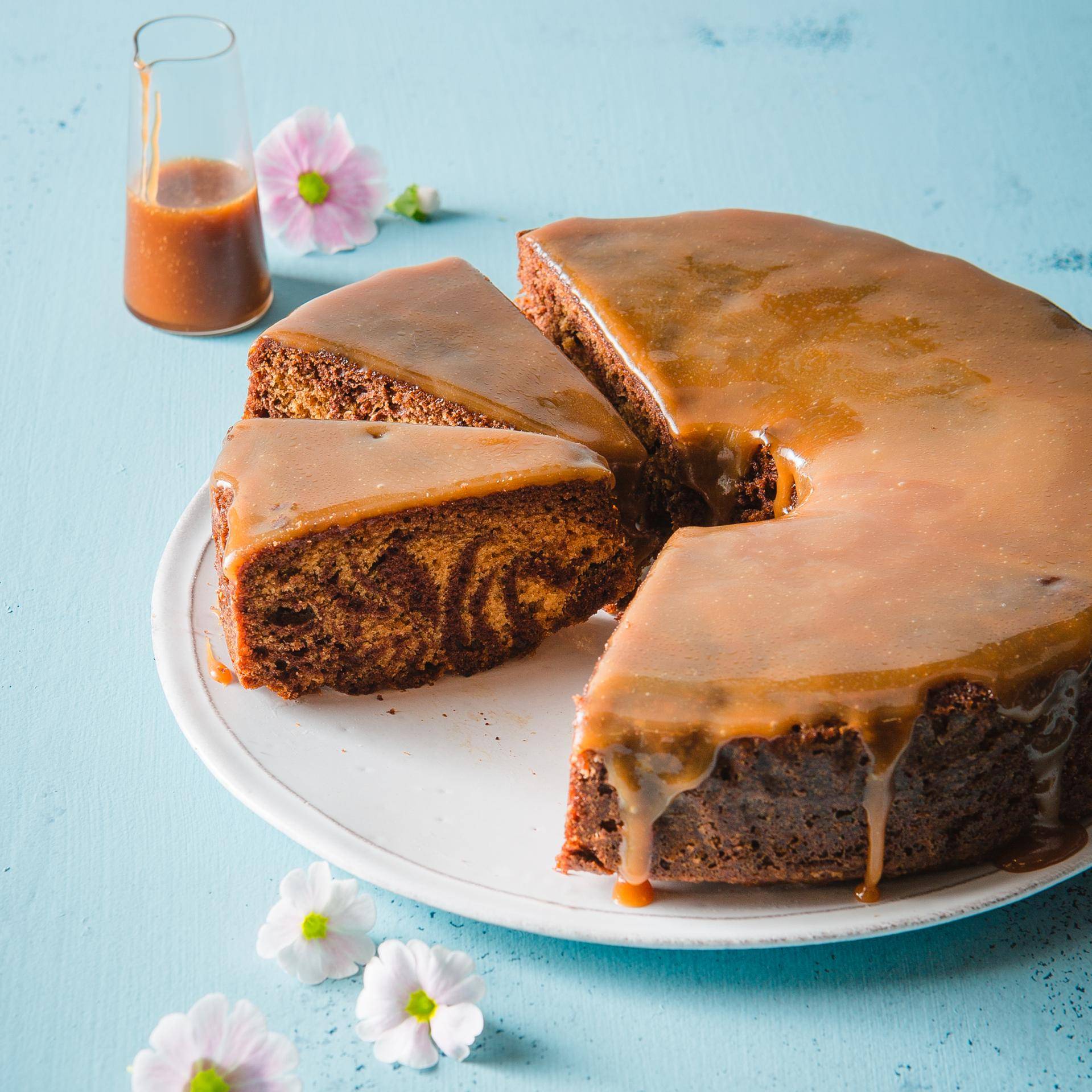 Pastel marmolado de chocolate y caramelo - Receta undefined | Tefal