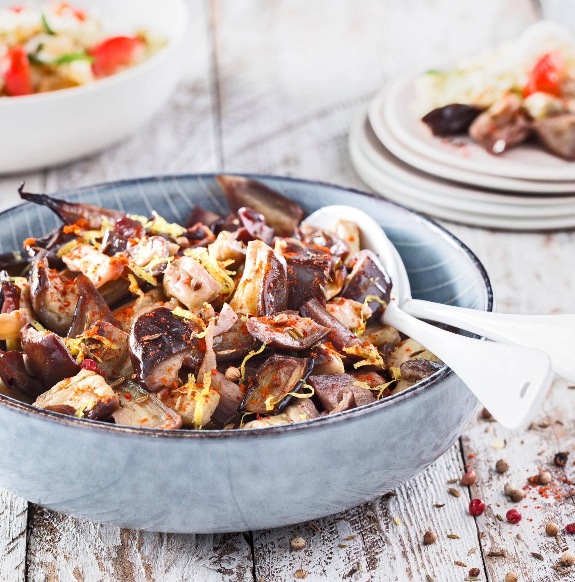 Berenjenas a la salsa chermoula - Receta Actifry Genius XL | Tefal