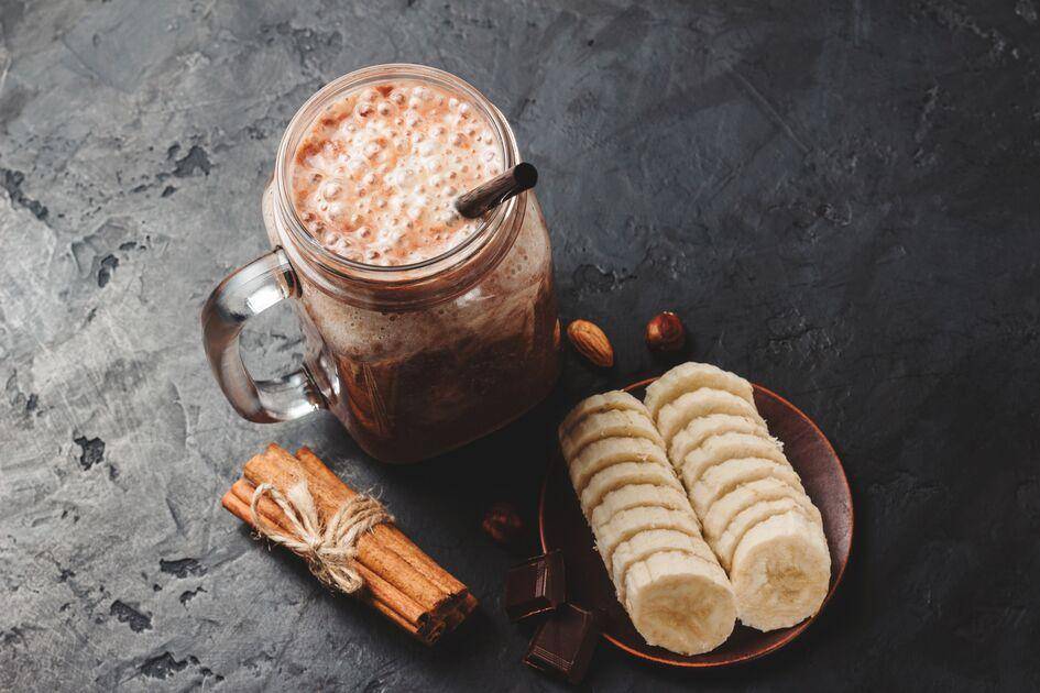 Batido con leche de avellana, plátano, sirope de agave y canela - Receta Perfectmix + | Tefal