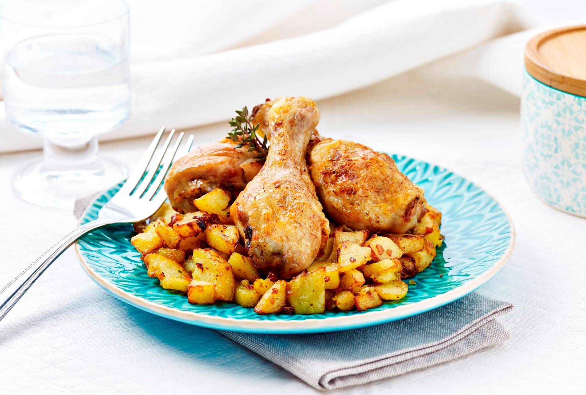 Muslos de pollo con patatas baby - Receta Actifry Genius XL | Tefal