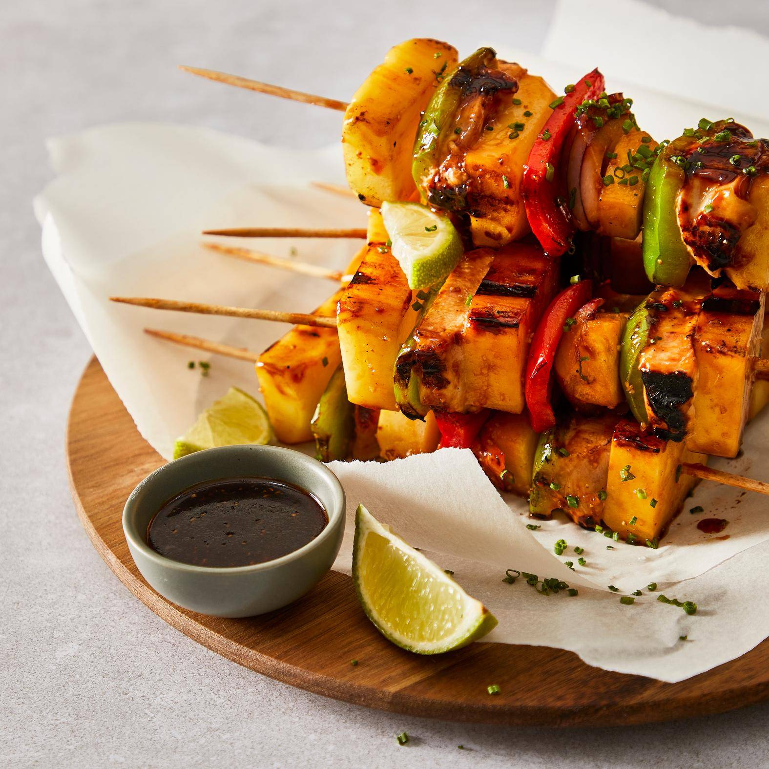 Brochetas de pollo y patata al estilo hawaiano - Receta undefined | Tefal