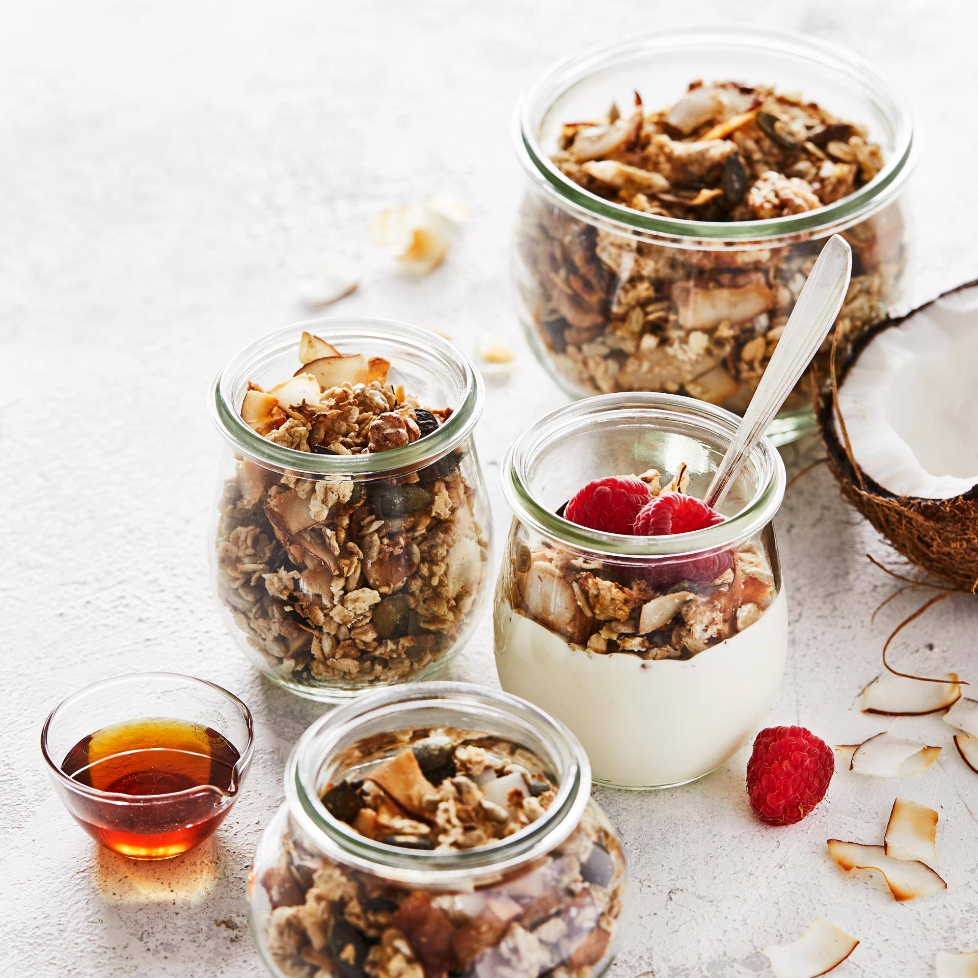 Granola casera con nueces y coco - Receta Actifry Express 1kg | Tefal