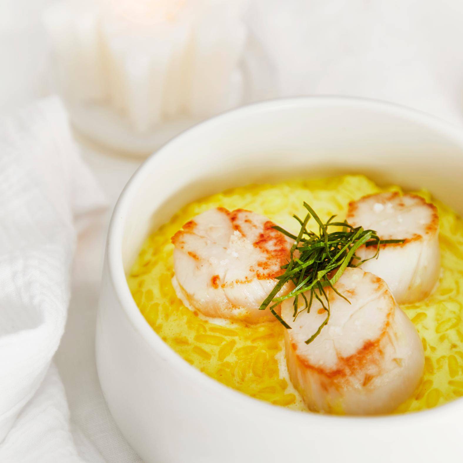 Risotto de vieiras con cúrcuma - Receta undefined | Tefal
