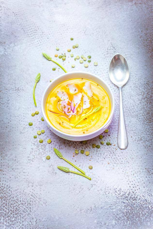 Sopa de guisantes, tupinambos y eglefino - Receta Perfectmix Cook | Tefal