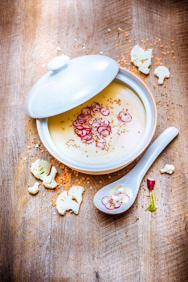 Sopa de coliflor con lentejas rojas - Receta Perfectmix Cook | Tefal