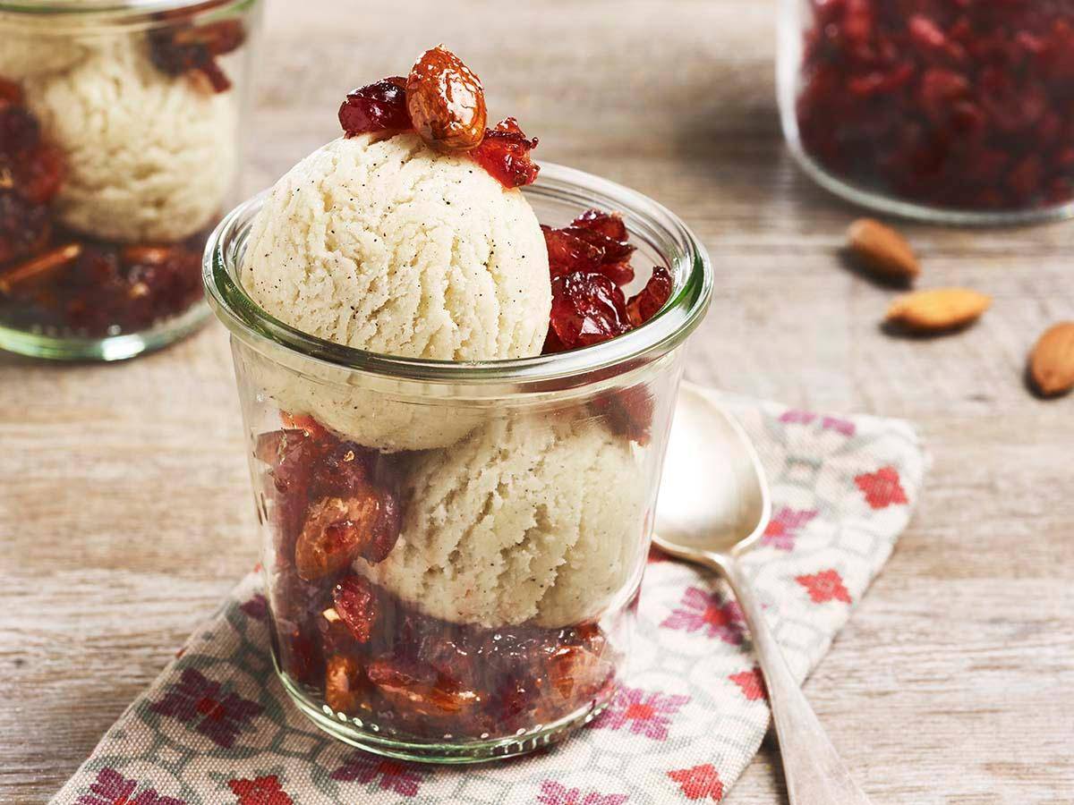Sundae de arándanos y almendras - Receta Actifry Express 1kg | Tefal