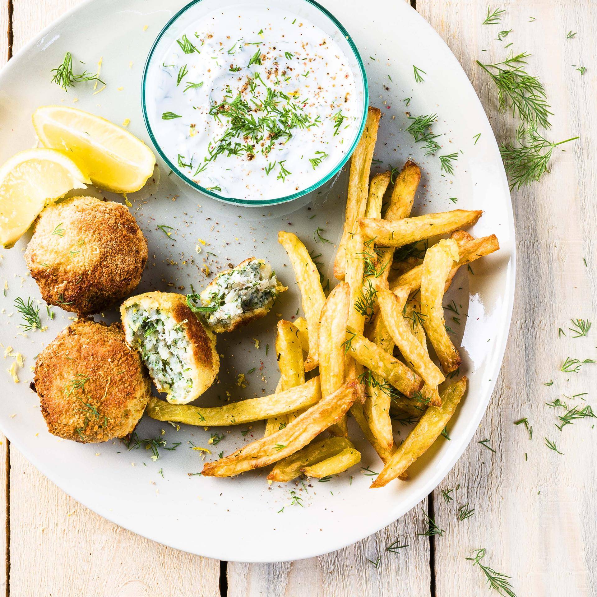 Croquetas de pescado con patatas fritas al eneldo - Receta Actifry Genius XL 2in1 | Tefal