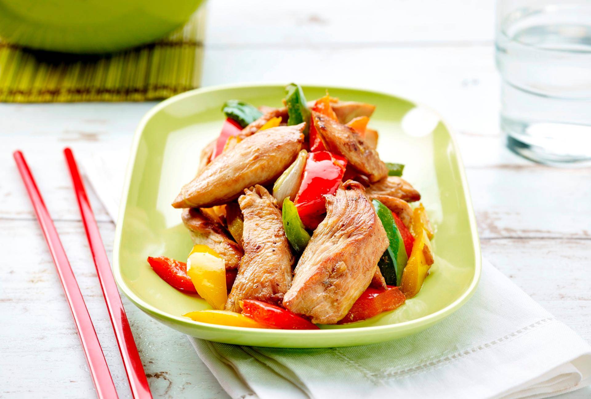 Pechuga de pollo con pimientos - Receta Actifry 2 in 1 - 1.5kg | Tefal