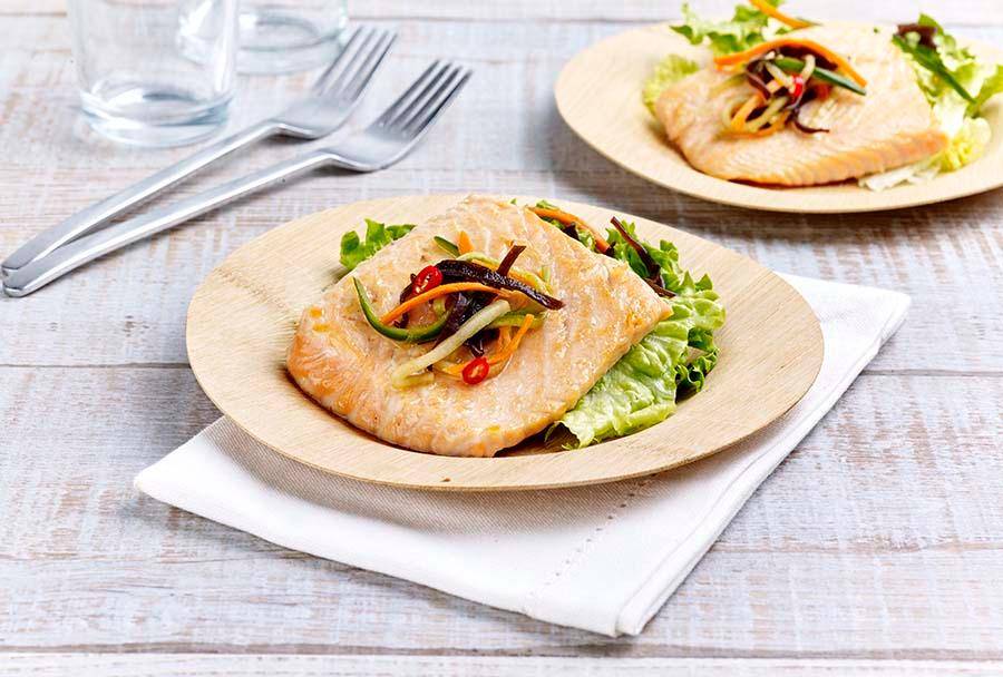 Ensalada tailandesa de salmón - Receta Actifry 2 in 1 - 1.5kg | Tefal