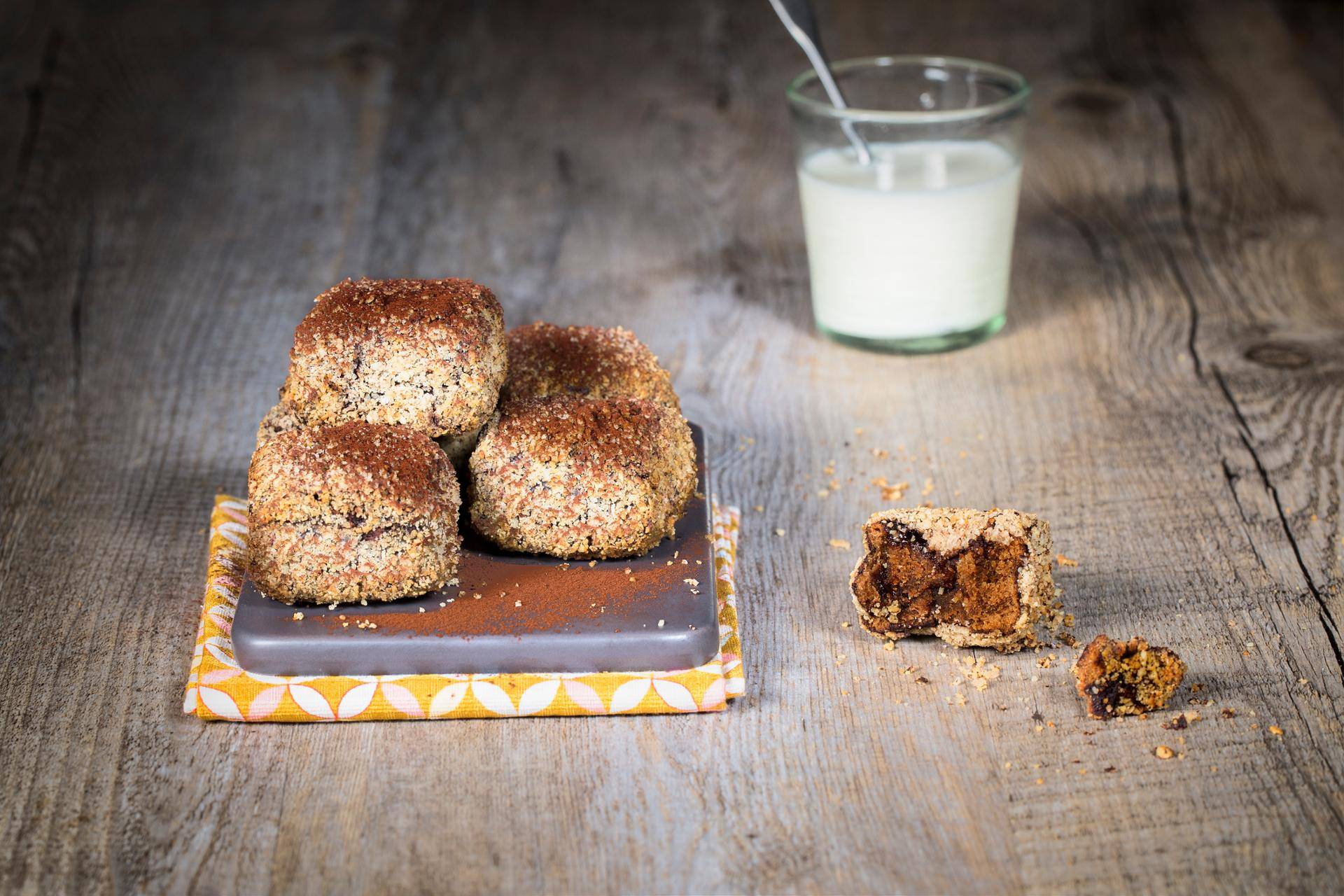 Nuggets de brownie recubiertos de avellana y cacao - Receta Actifry Genius | Tefal