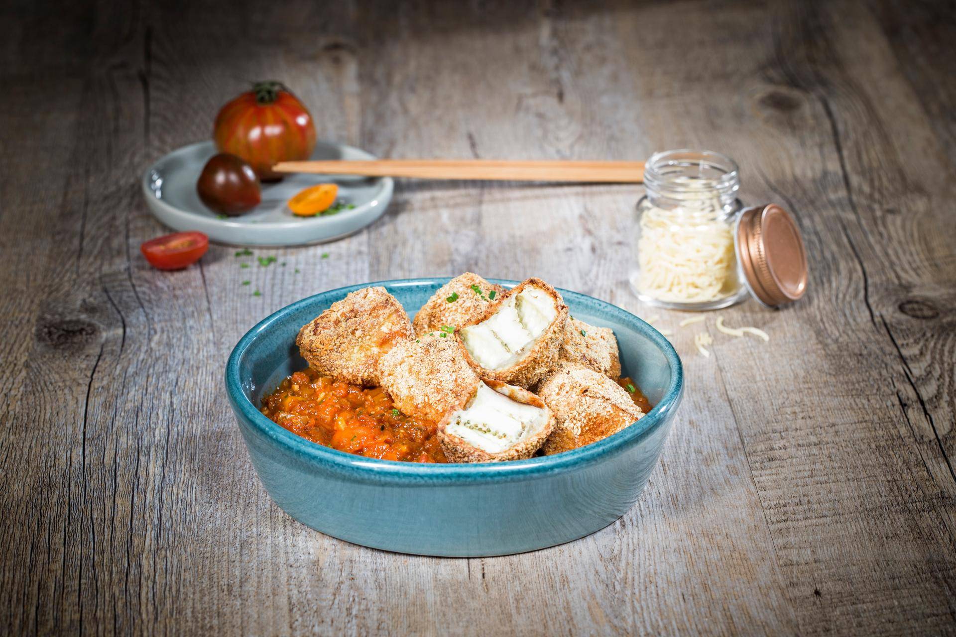 Croquetas de berenjena con salsa marinara - Receta Actifry Genius XL | Tefal