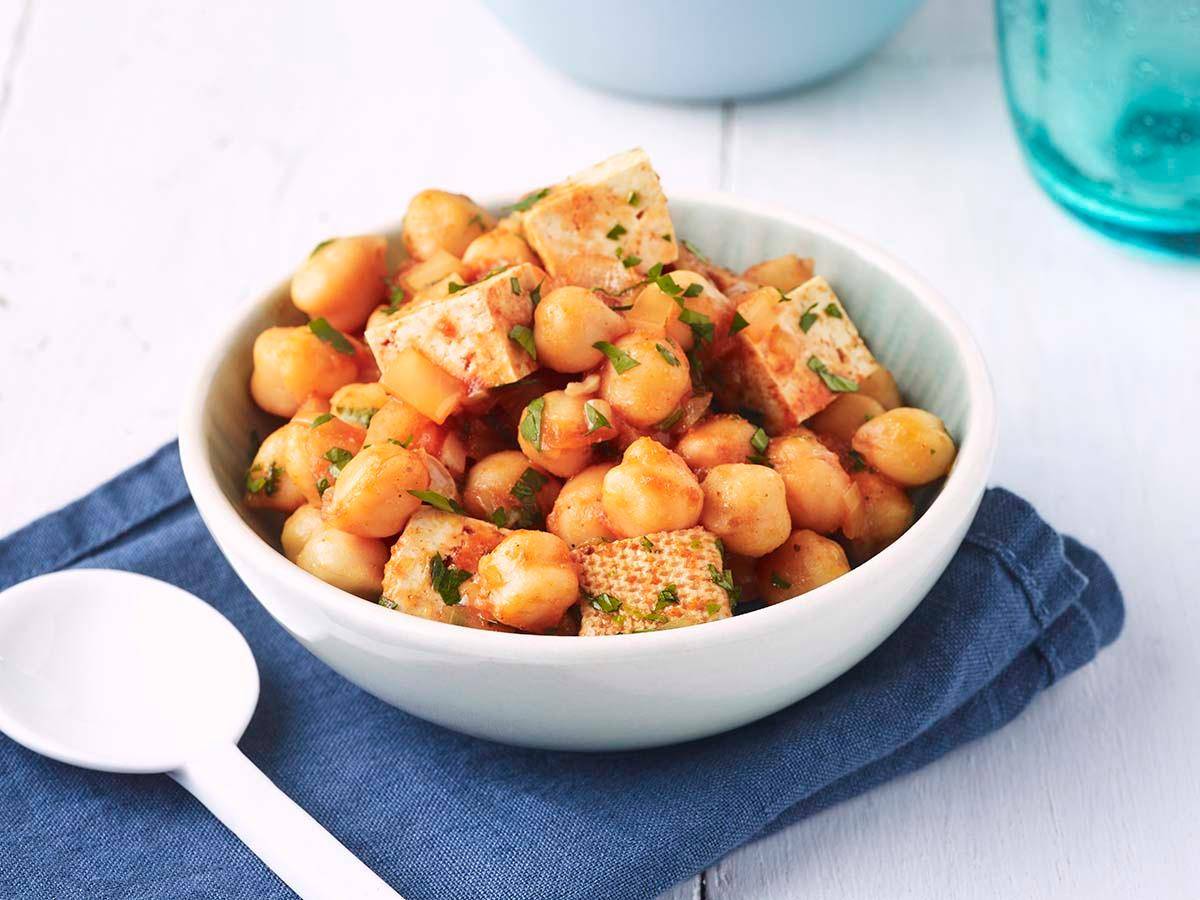 Estofado de garbanzos y tofu - Receta Actifry Express 1kg | Tefal