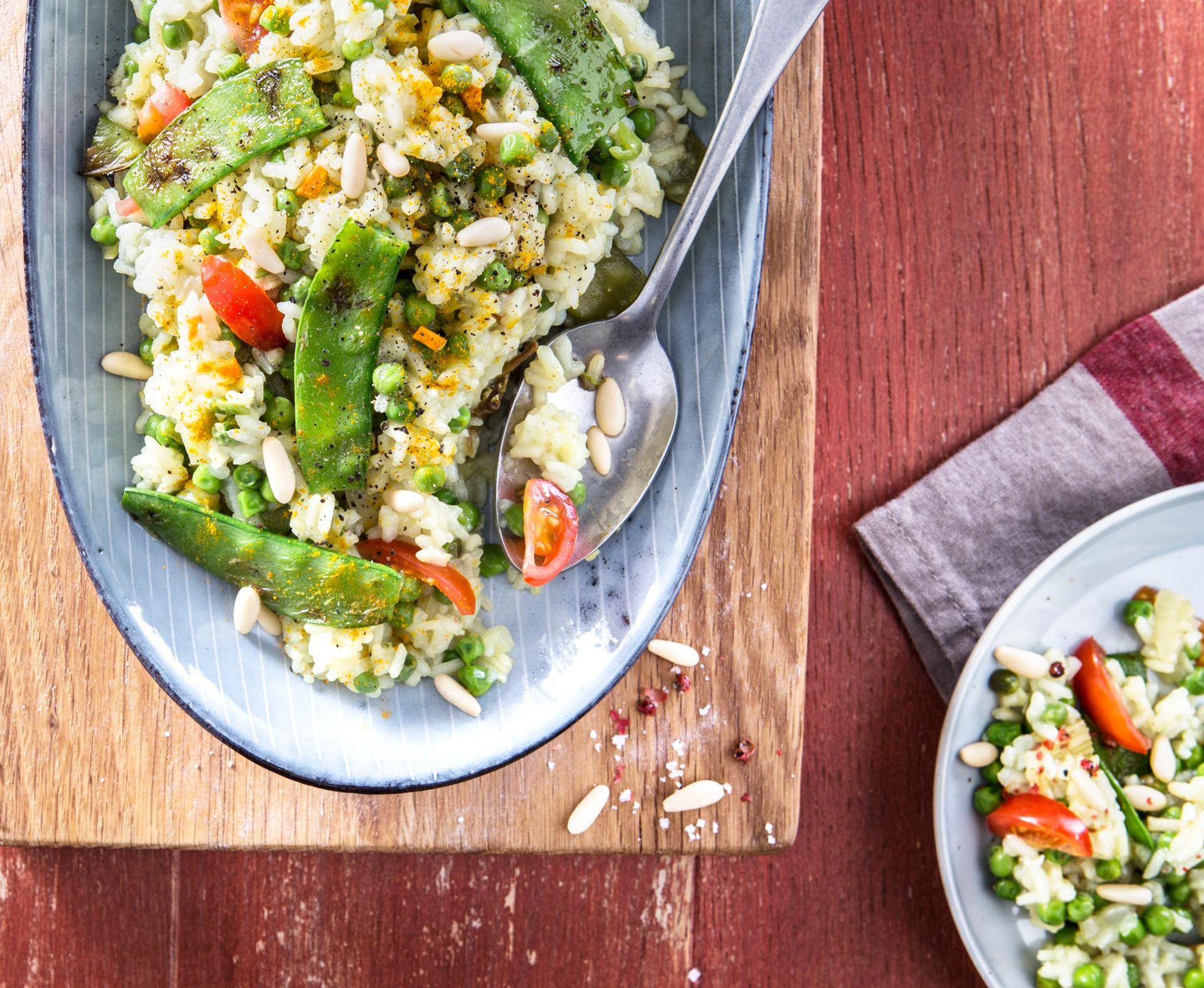 Arroz primavera one pot - Receta Actifry Original 1kg | Tefal