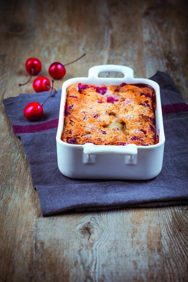 Clafoutis de coco y cereza - Receta Perfectmix + | Tefal
