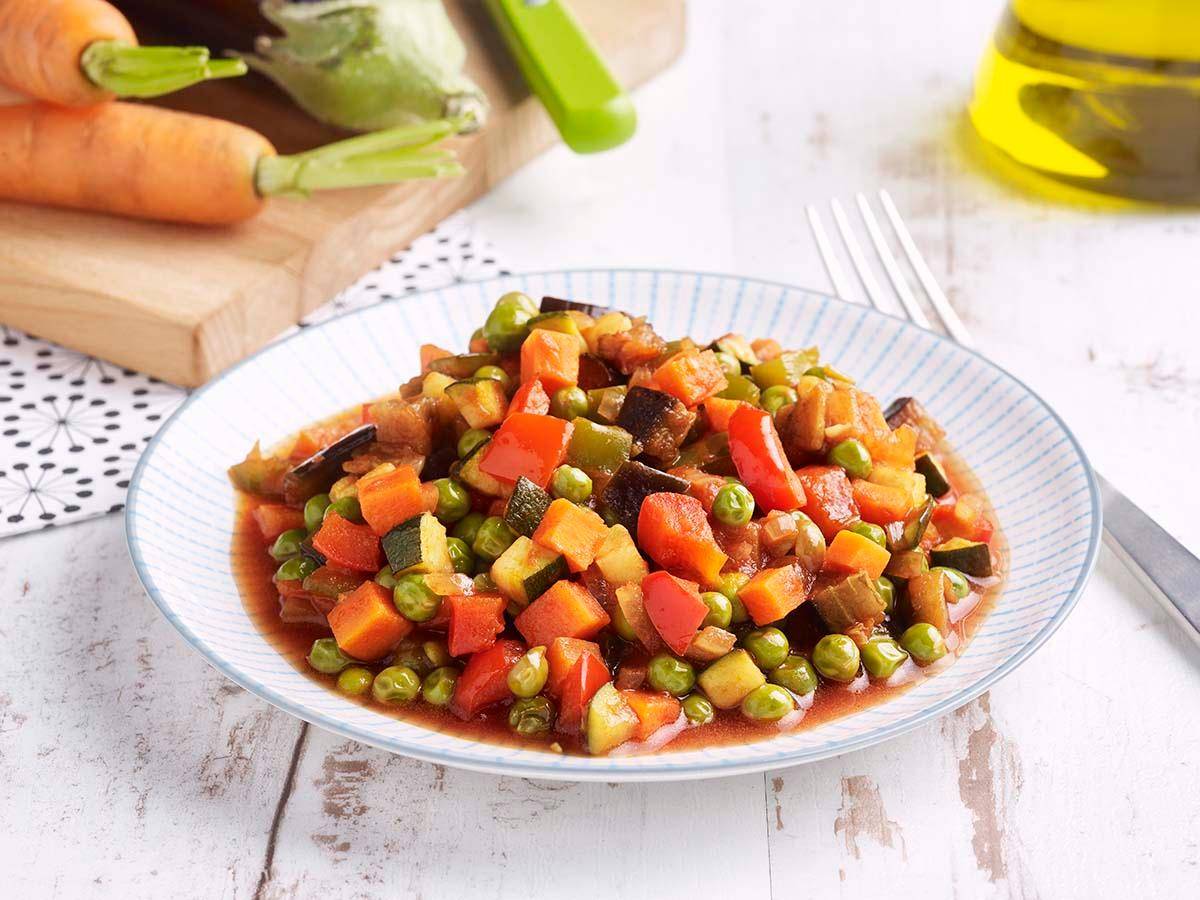 Verduras salteadas en salsa de tomate - Receta undefined | Tefal