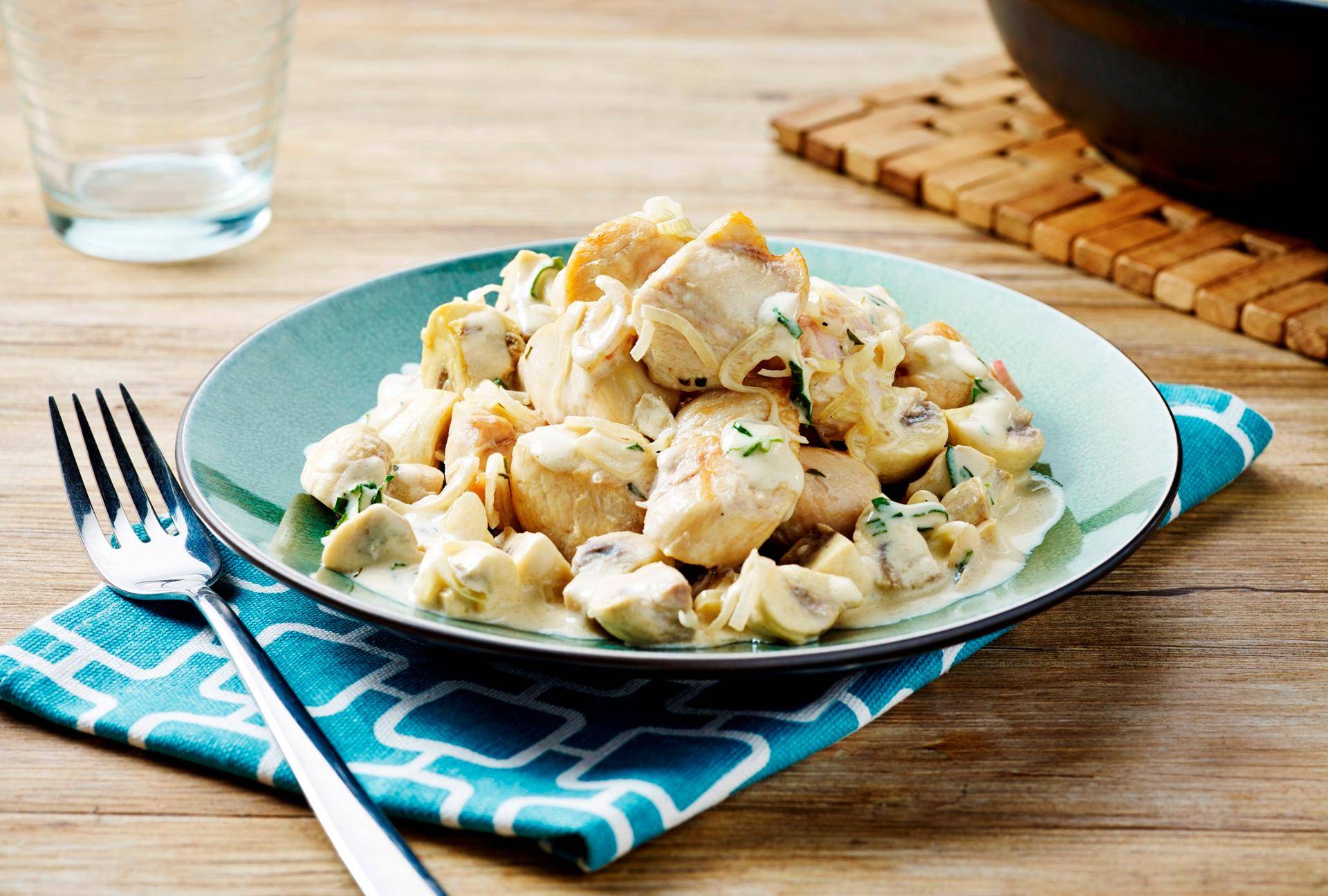 Pollo con champiñones y estragón - Receta Actifry Genius XL | Tefal