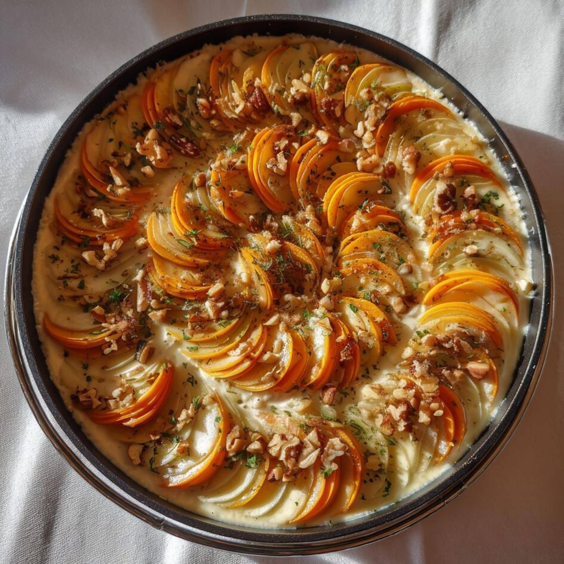 Gratinado de verduras de invierno con avellanas y queso - Receta Sartenes y Ollas | Tefal