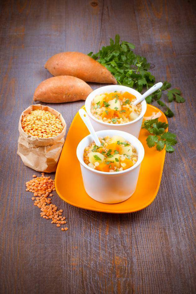 Sopa de boniato y lentejas rojas - Receta Perfectmix Cook | Tefal