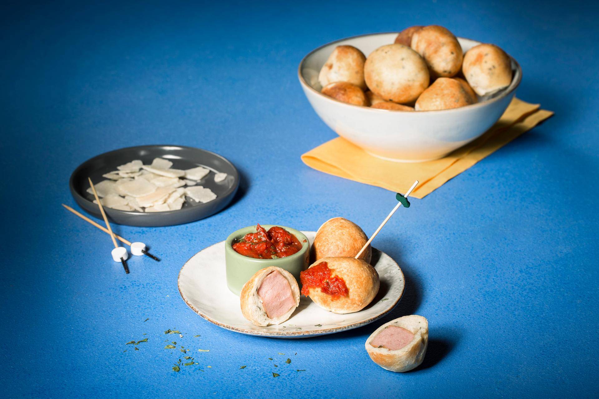 Bolitas de pizza con salchicha - Receta Actifry Genius XL | Tefal