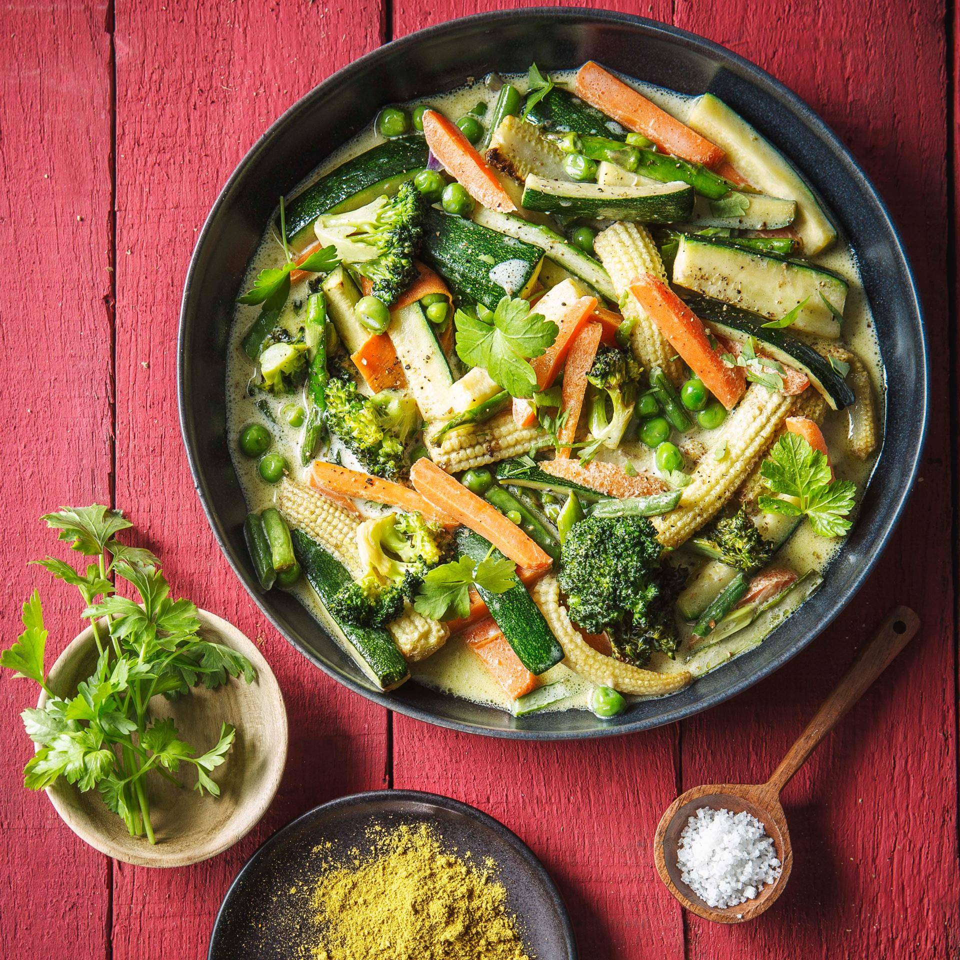 Curry verde con verduras salteadas - Receta undefined | Tefal
