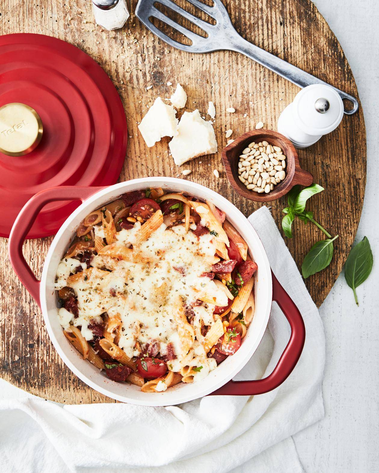 Pasta horneada con parmesano - Receta undefined | Tefal