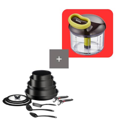 Pack batería de cocina 13 piezas Ingenio Unlimited On y picadora 5 second 900ml