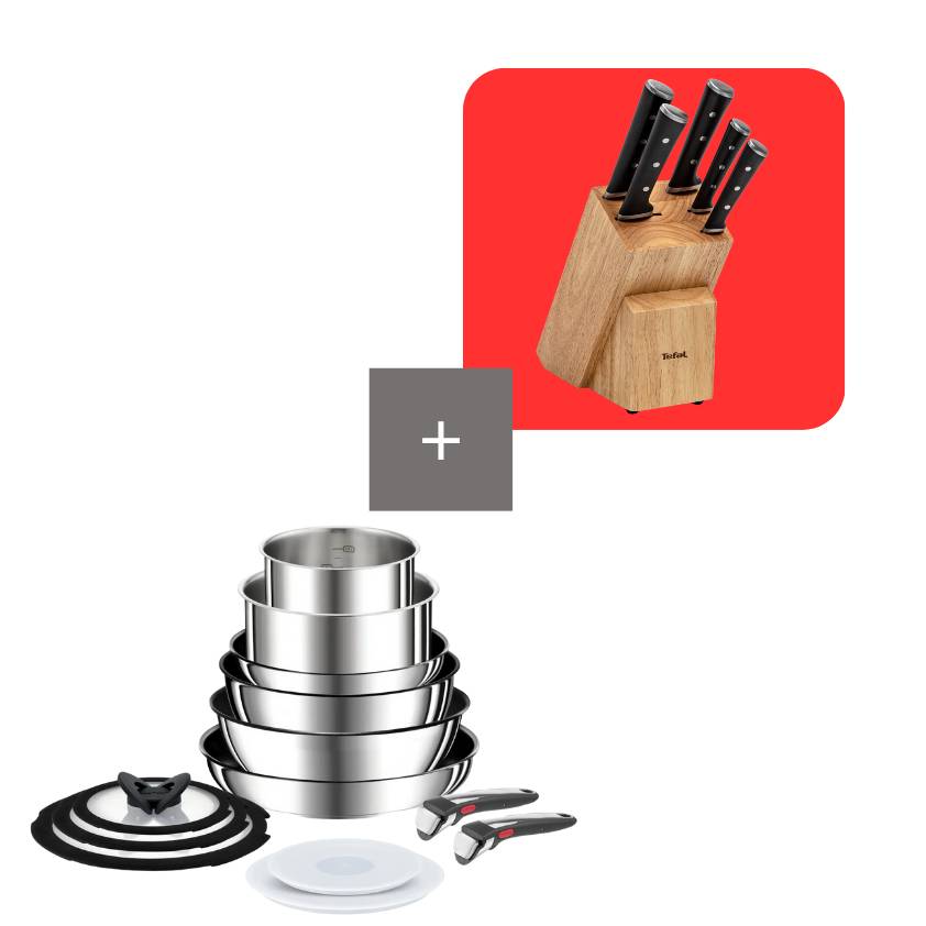 Pack batería de cocina 13 piezas Preference On y bloque de 5 cuchillos Ice Force