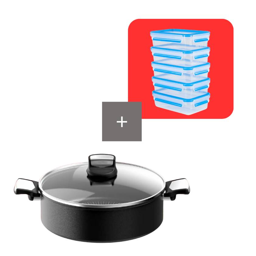 Pack guisera Unlimited On 28 cm con set de 5 herméticos Masterseal