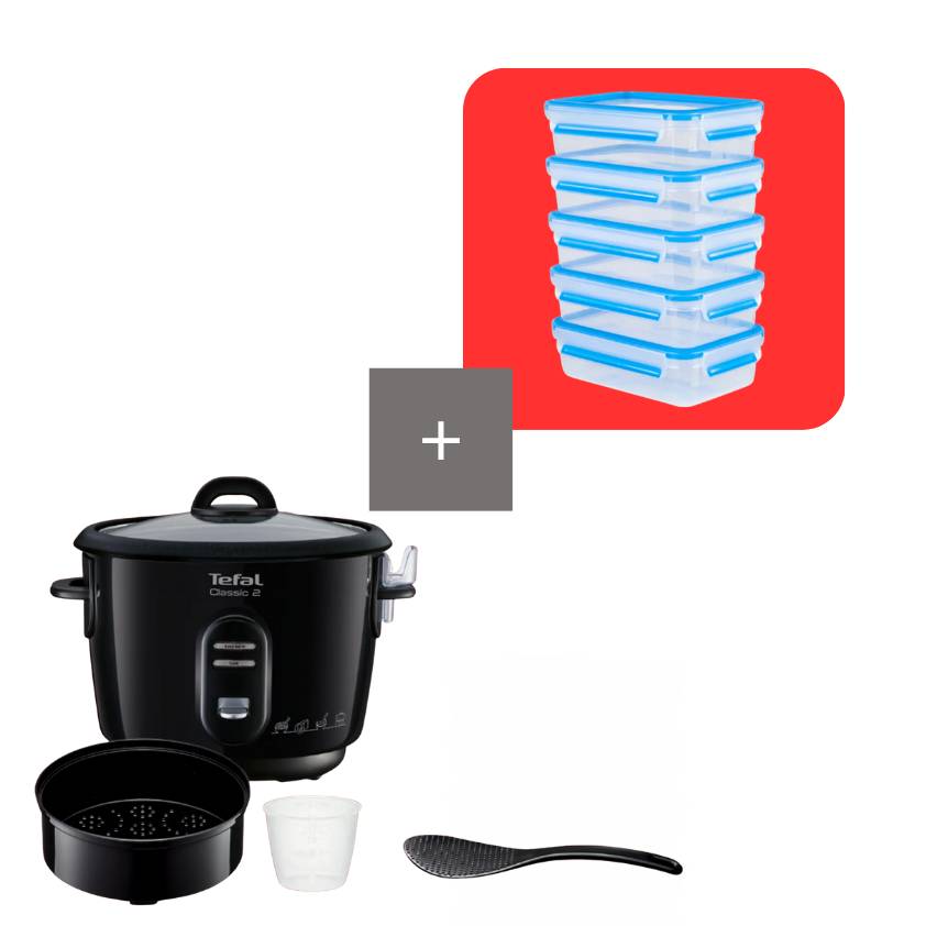 Pack batchcooking con arrocera y set de herméticos