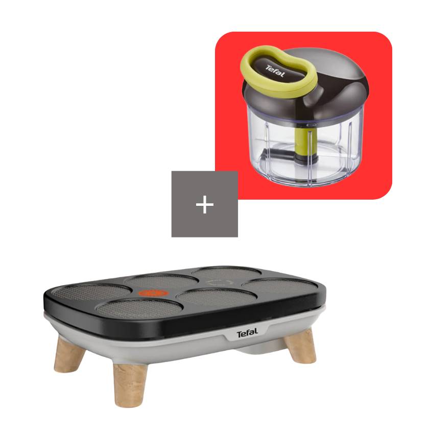Pack crepes estilo americano: Crepera eléctrica y picadora manual