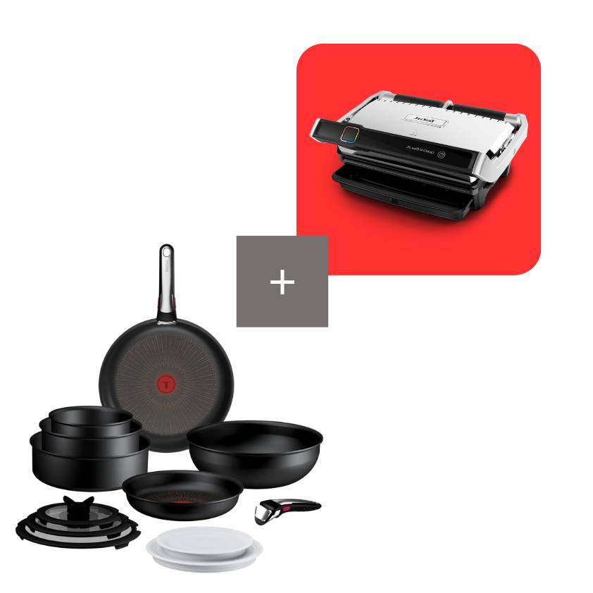 Pack Ingenio Excellence+ Set de 13 piezas antirrayaduras con OptiGrillElite XL Grill inteligente